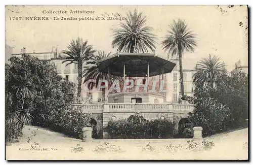 Cartes postales Hyeres Le jardin public et le Kiosque