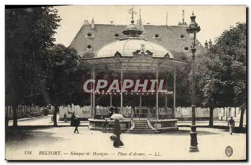 Ansichtskarte AK Kiosque de musique Place d&#39armes Belfort