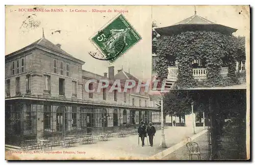 Cartes postales Kiosque de musique Le casino Bourbonne les Bains