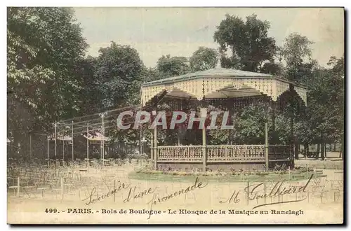 Cartes postales Kiosque Paris Bois de Boulogne Le kiosque de la musique au Ranelagh