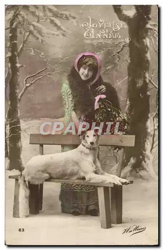 Cartes postales Chien Chiens Femme Levrier