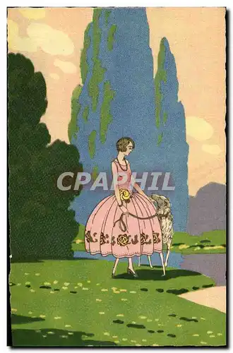 Cartes postales Chien Chiens Levrier Femme