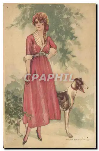 Cartes postales Chien Chiens Femme Levrier