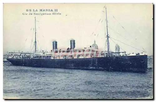 Ansichtskarte AK Bateau SS La Marsa II Cie de Navigation mixte