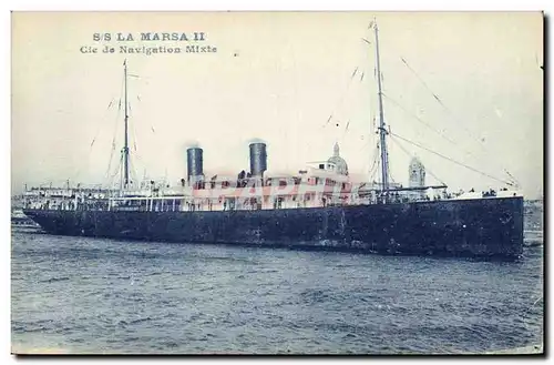 Cartes postales Bateau SS La Marsa II Cie de Navigation mixte