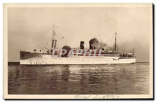 Cartes postales Bateau Compagnie de Navigation Paquet Marseille Paquebot Marechal Lyautey