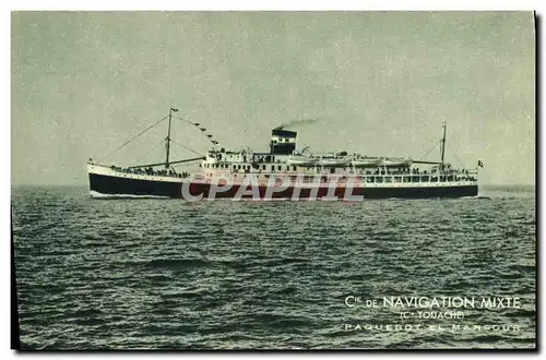 Ansichtskarte AK Bateau Cie de Navigation Mixte Cie Touache Paquebot El Mansour