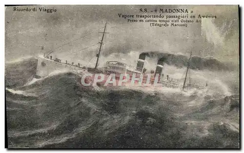 Cartes postales Bateau SS Madonna