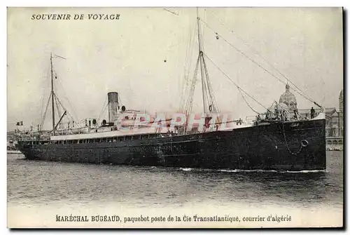 Ansichtskarte AK Bateau Marechal Bugeaud Paquebot poste de la Cie Transatlantique courrier d&#39Algerie