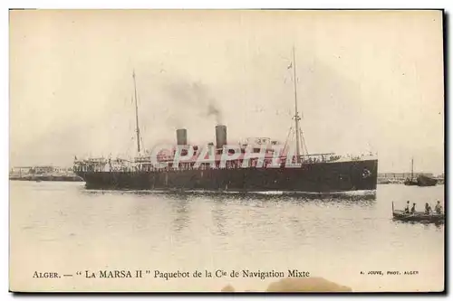 Ansichtskarte AK Bateau Alger La Marsa II Paquebot de la Cie de Navigation mixte