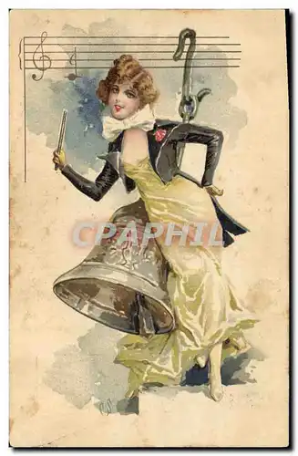 Cartes postales Cloche Femme