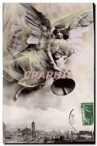 Cartes postales Cloche Ange Femme