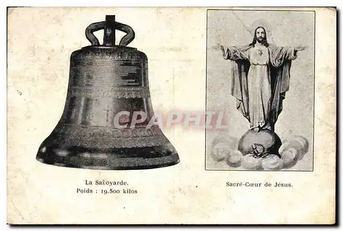 Cartes postales Cloche La Savoyarde Christ Sacre Coeur de Jesus