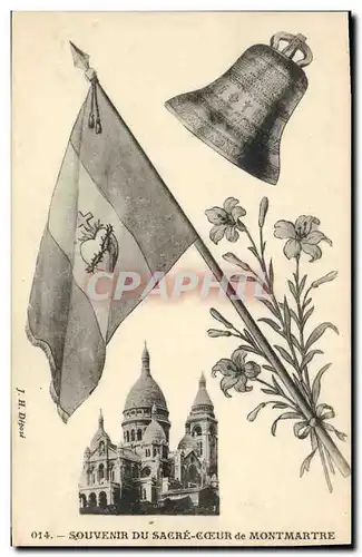 Cartes postales Cloche Souvenir du Sacre Coeur de Montmatre Paris