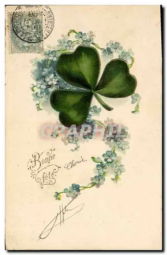 Cartes postales Fantaisie Fleurs Trefle