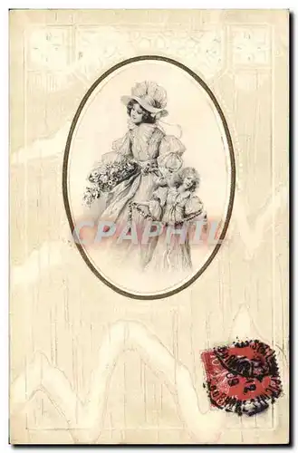 Cartes postales Fantaisie Femme Enfant