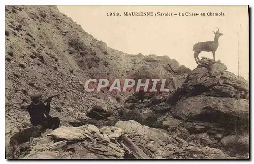 Cartes postales Chasse Maurienne Savoie La chasse au chamois