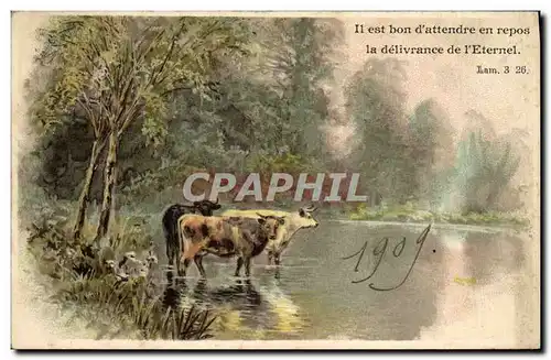 Cartes postales Fantaisie Illustrateur Vaches