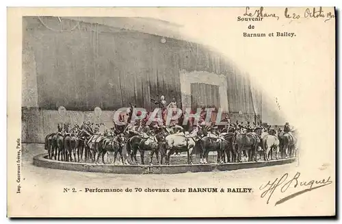 Cartes postales Cirque Performance de 70 chevaux chez Barnum & Bailey