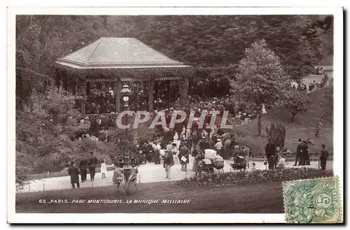 Cartes postales Kiosque Paris Parc Montsouris La musique militaire