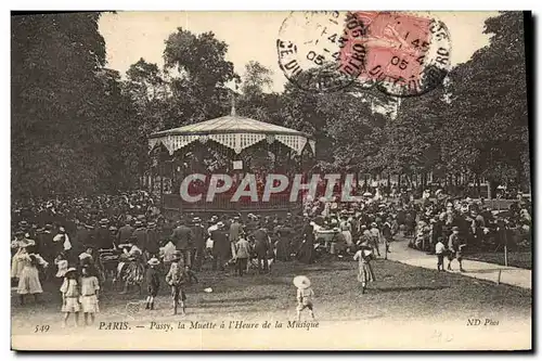 Cartes postales Kiosque Paris Passy La muette a l&#39heure de la musique