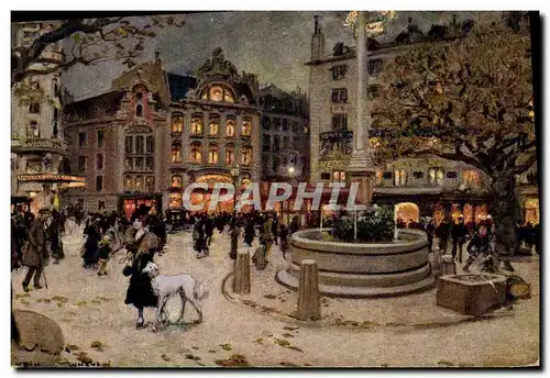 Cartes postales Chien Chiens Geneve Place de la Fusterie