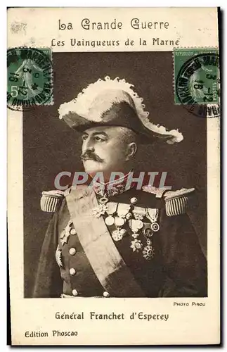 Ansichtskarte AK Militaria Les vainqueurs de la Marne General Franchet d&#39Esperey