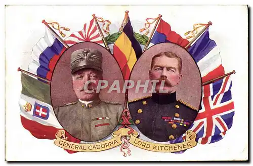 Ansichtskarte AK Militaria General Cadorna Lord Kitchener