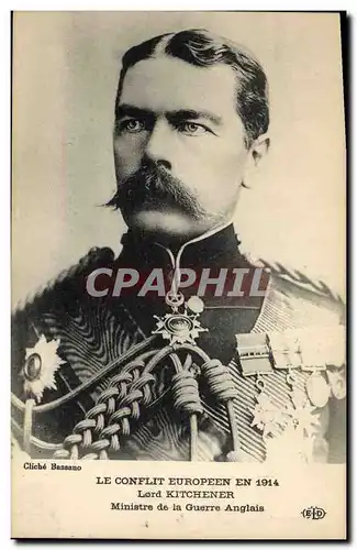 Cartes postales Militaria Lord Kitchener Ministre de la guerre Anglais