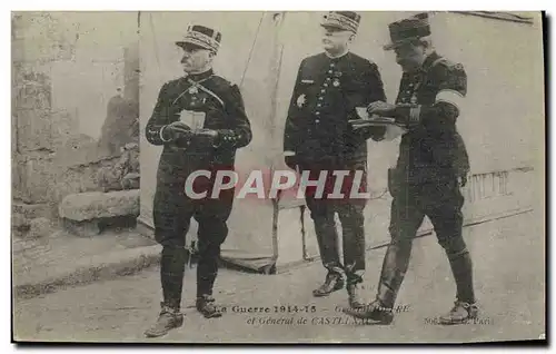 Cartes postales Militaria General Joffre et General de Castelnau