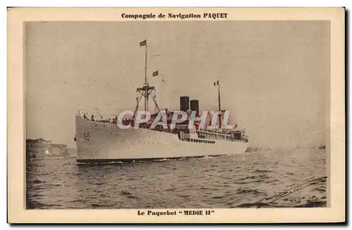 Ansichtskarte AK Bateau Compagnie de Navigation Paquet Le paquebot Medie II