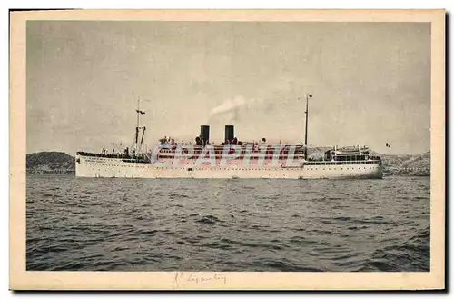 Cartes postales Bateau Compagnie de Navigation Paquet Le paquebot Marechal Lyautey Marseille
