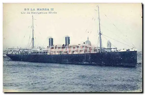 Ansichtskarte AK Bateau SS La Marsa II Cie de Navigation Mixte