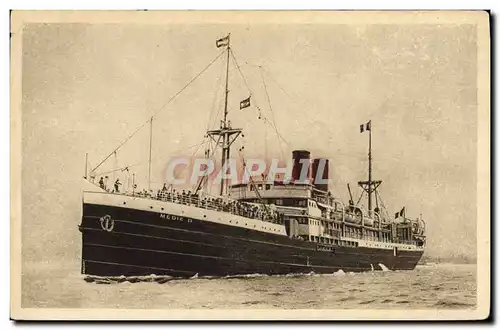 Cartes postales Bateau Cie Paquet SS Medie II
