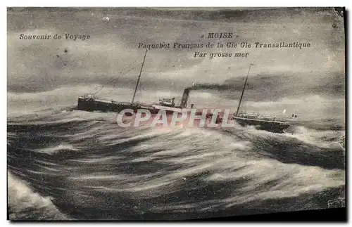 Cartes postales Bateau Moise Paquebot Francais de la Cie Gle Transatlantique