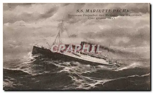 Ansichtskarte AK Bateau SS Mariette Pacha Nouveau Paquebot des Messageries Maritimes