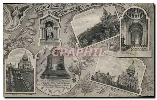 Cartes postales Cloche Sacre Coeur de Montmartre Paris