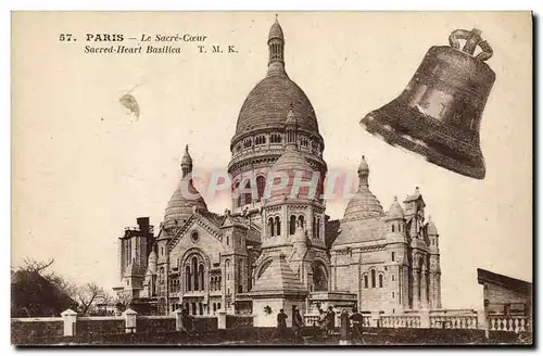 Ansichtskarte AK Cloche Paris Sacre Coeur de Montmartre