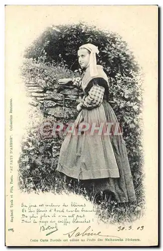 Cartes postales Folklore Botrel Femme