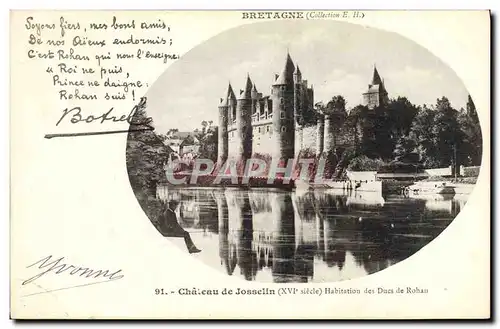 Cartes postales Chateau de Josselin Habitation des Ducs de Rohan Botrel