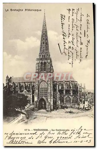 Cartes postales Folklore Treguier La cathedrale