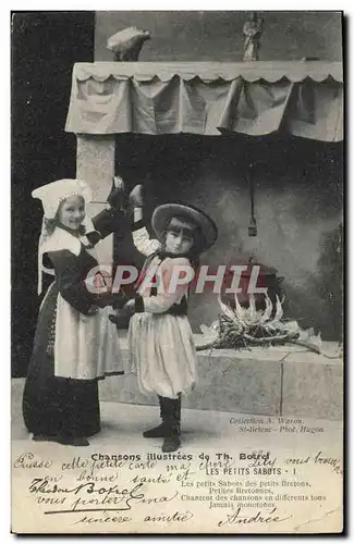 Ansichtskarte AK Folklore Les chansons illustrees de Th Botrel Enfants Les petits sabots