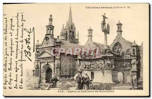 Cartes postales Botrel Eglise et calvaire de Guimiliau