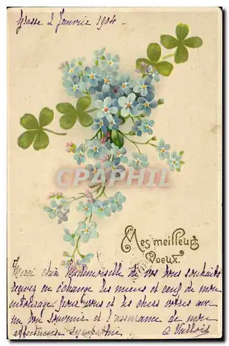 Cartes postales Fantaisie Fleurs