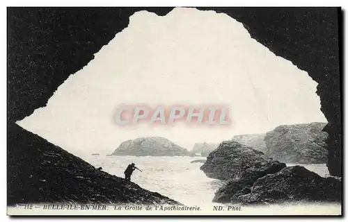Ansichtskarte AK Chasse Belle Isle en Mer La grotte de l&#39apothicaire Chasseur
