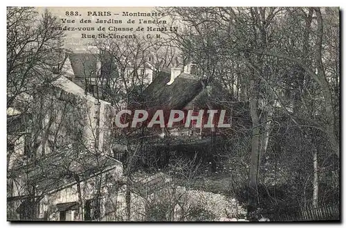 Ansichtskarte AK Chasse Paris Montmartre Vue des jardins de l&#39ancien rendez vous de chasse de Henri IV Rue St