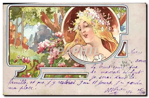 Cartes postales Fantaisie Illustrateur Femme