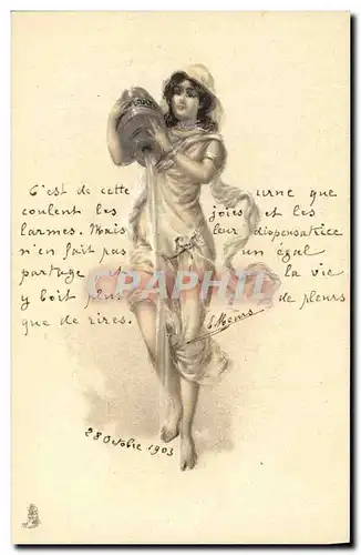 Cartes postales Fantaisie Illustrateur Femme