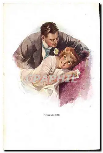 Ansichtskarte AK Fantaisie Illustrateur Femme Honeymoon