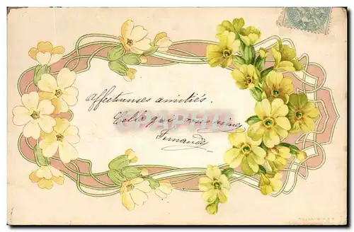 Cartes postales Fantaisie Illustrateur Fleurs